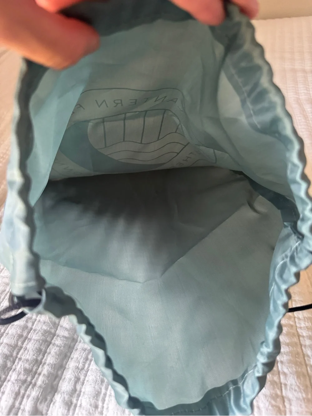 Water Lantern Festival Cinch Bag Nylon Drawstring Backpack Green Event Merch